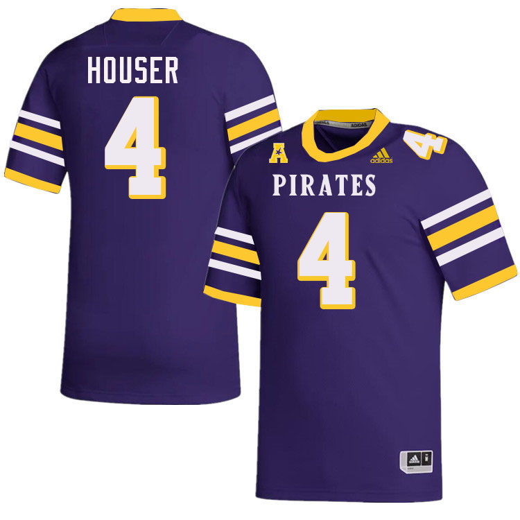 Katin Houser ECU Jersey,East Carolina Pirates #4 Katin Houser Jersey Youth College-Purple 2024